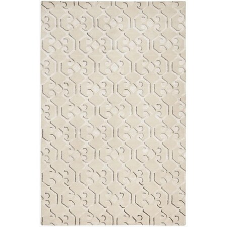 Safavieh 9 x 12 ft. Large Rectangle Contemporary Tibetan Ivory and Ivory Hand Knotted Rug TB831A-9